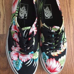 Tropical print vans